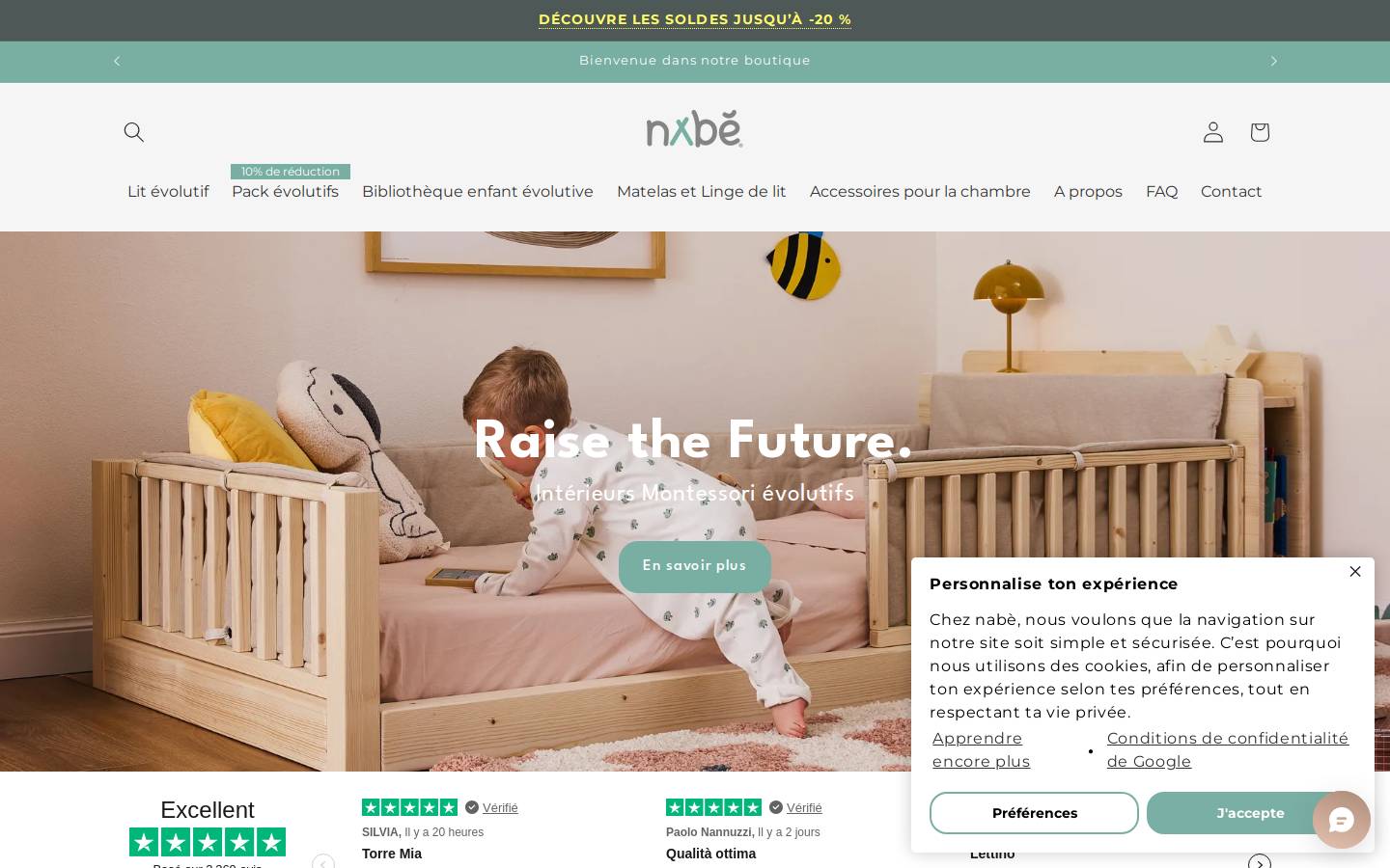 Nabè homepage screenshot