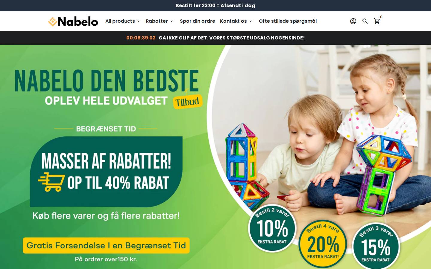 Nabelo homepage screenshot