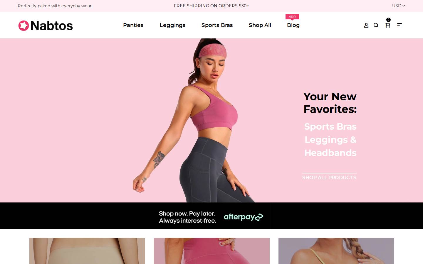 nabtos.com homepage screenshot