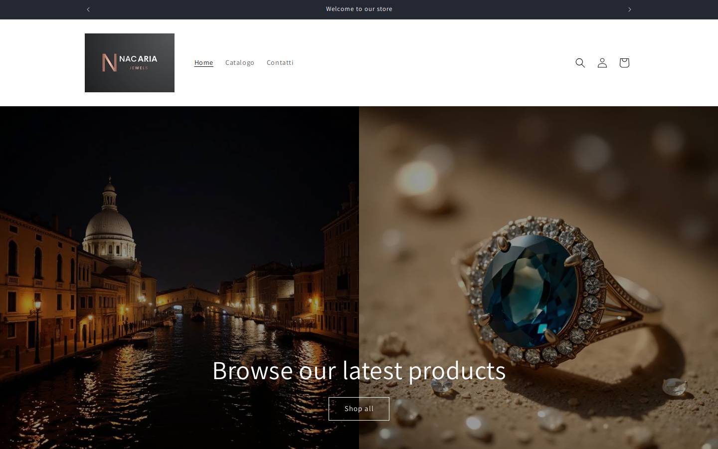 nacaria.com homepage screenshot
