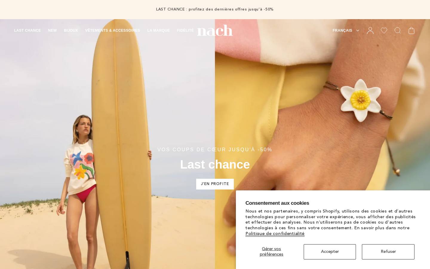 Nachbijoux homepage screenshot