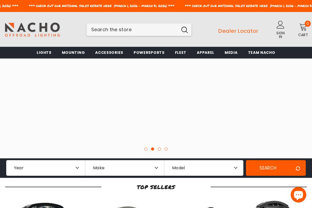 nachooffroadtechnology.com homepage screenshot