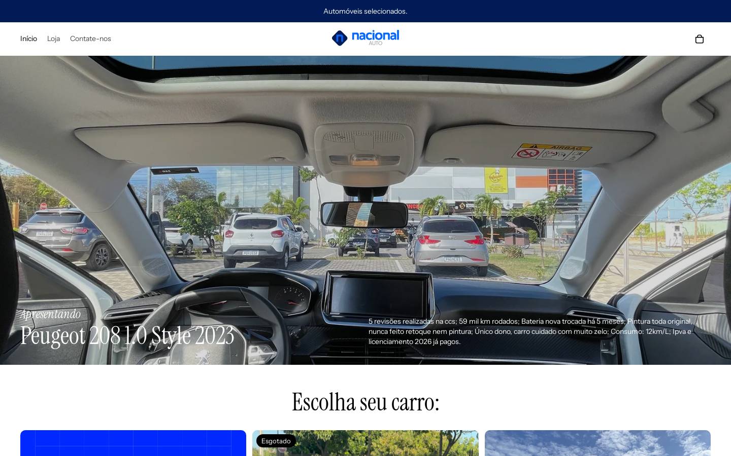nacionalauto.store homepage screenshot