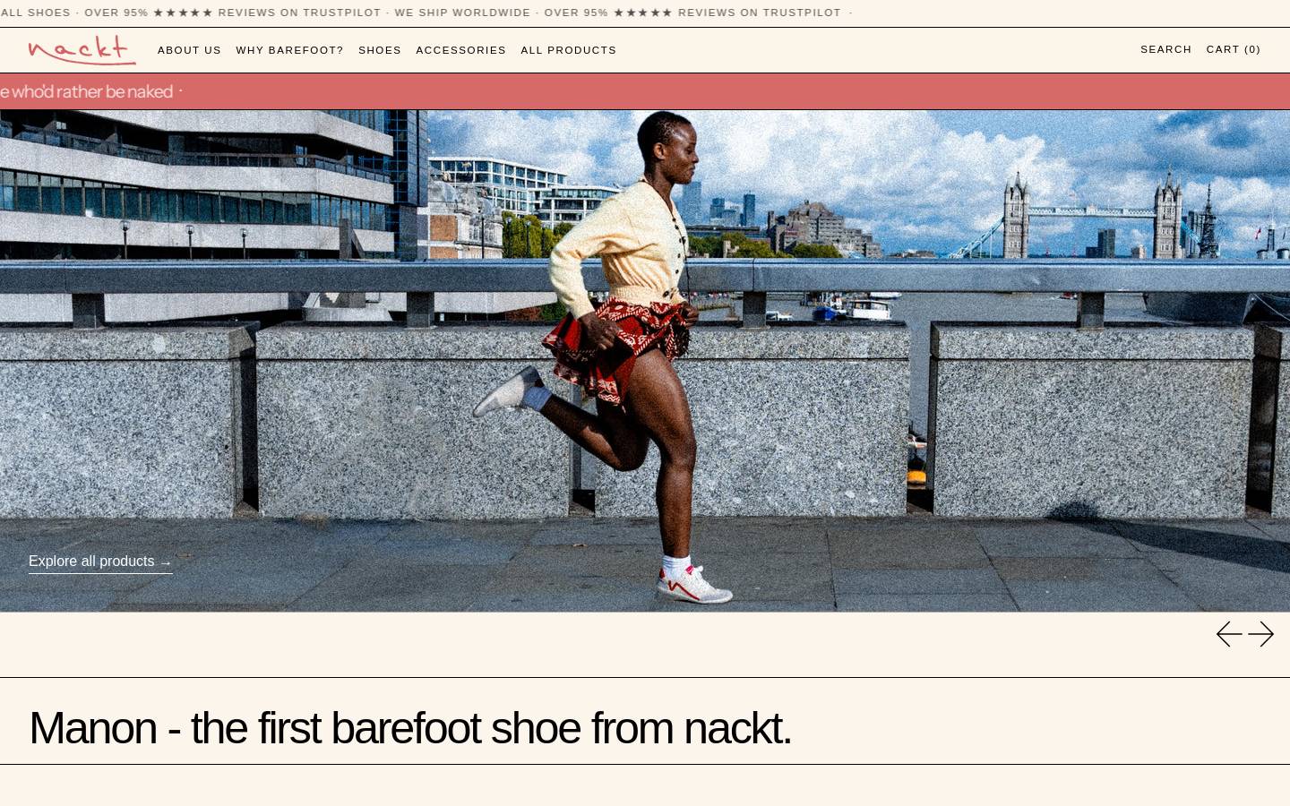 nackt homepage screenshot