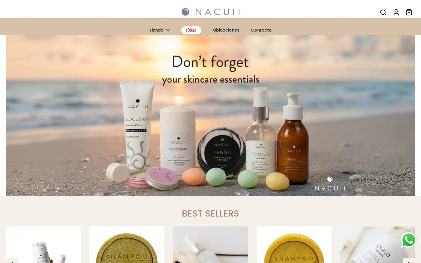 nacuii.com homepage screenshot