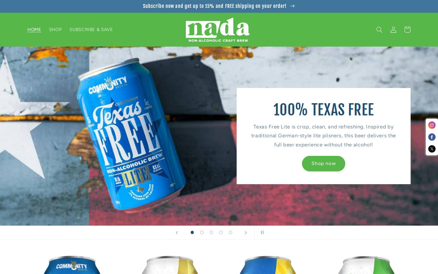 nadabeer.com homepage screenshot