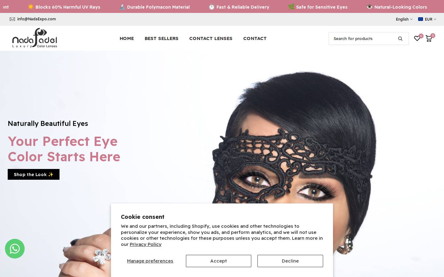 nadaexpo.com homepage screenshot