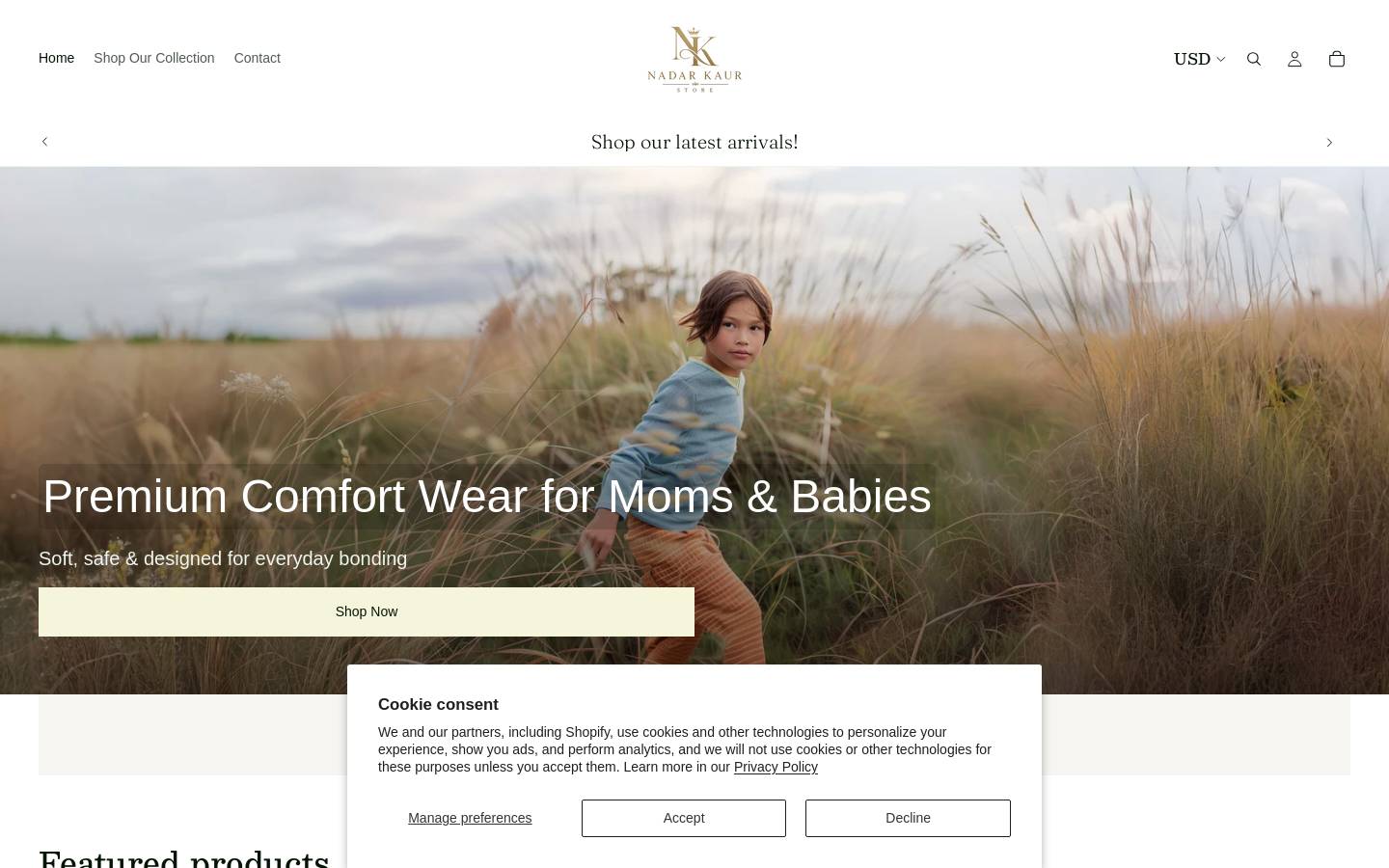 nadarkaur.com homepage screenshot
