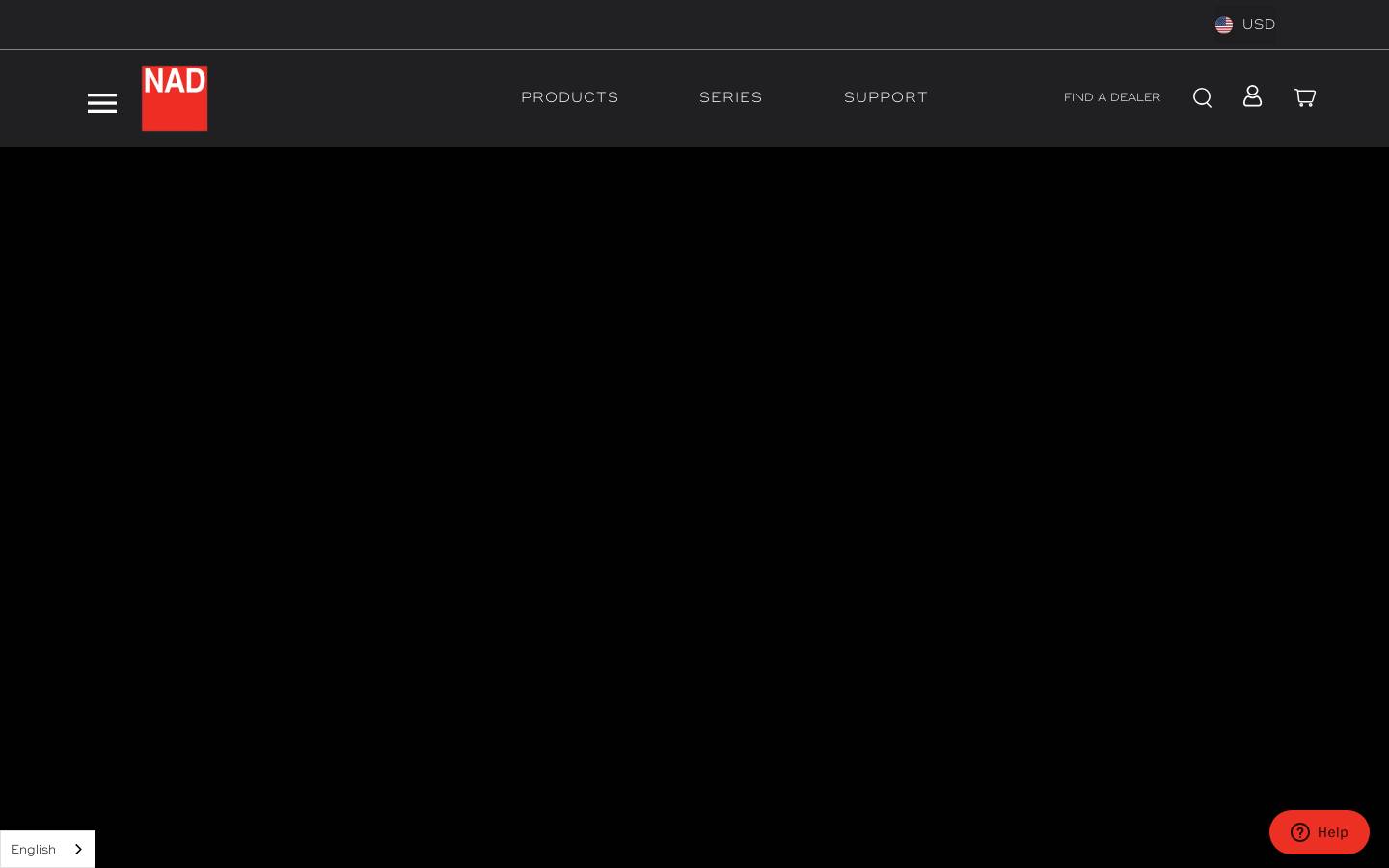 NAD Electronics homepage screenshot