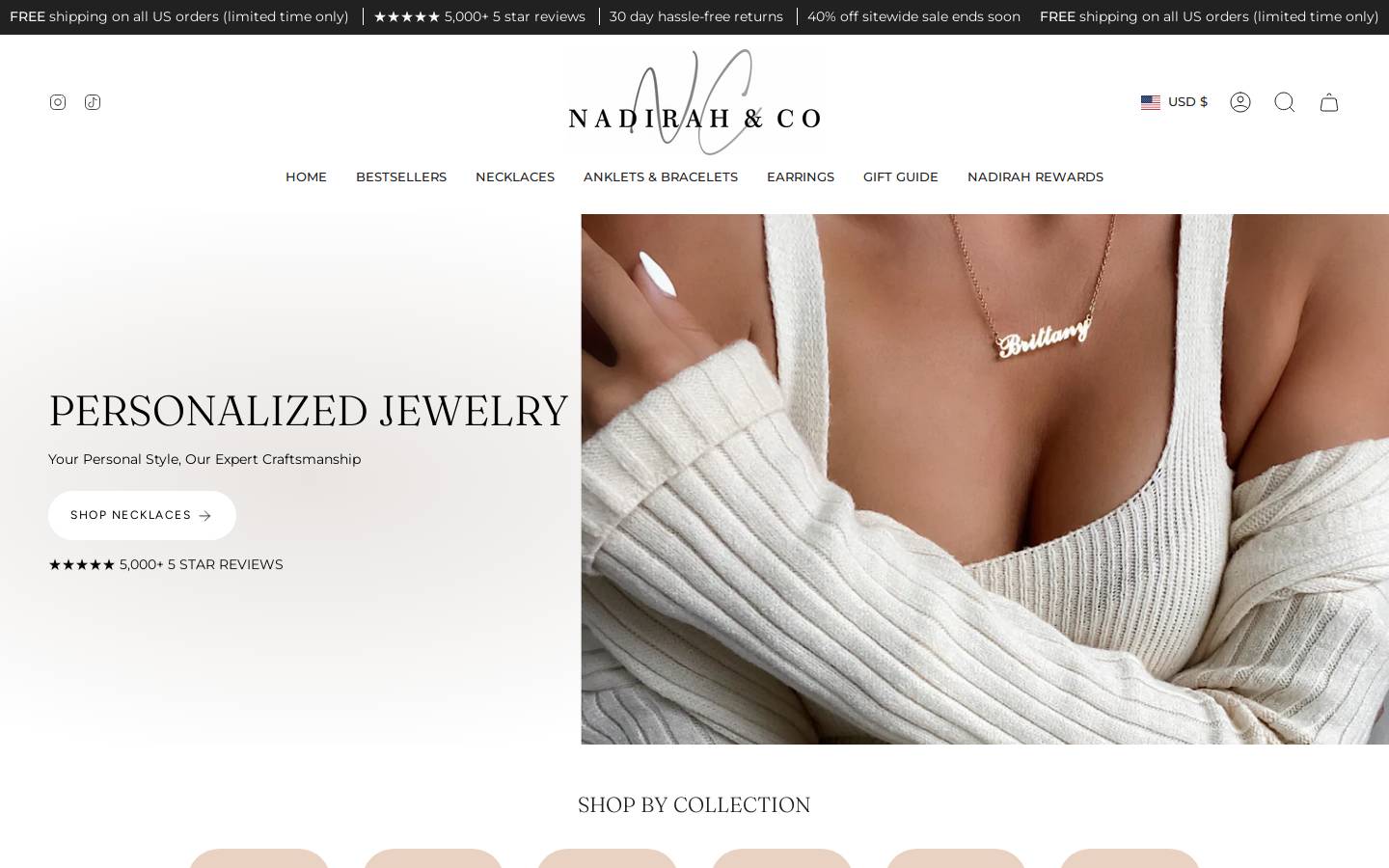nadirahandco.com homepage screenshot