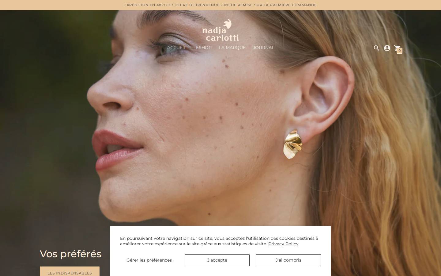 nadjacarlotti.com homepage screenshot