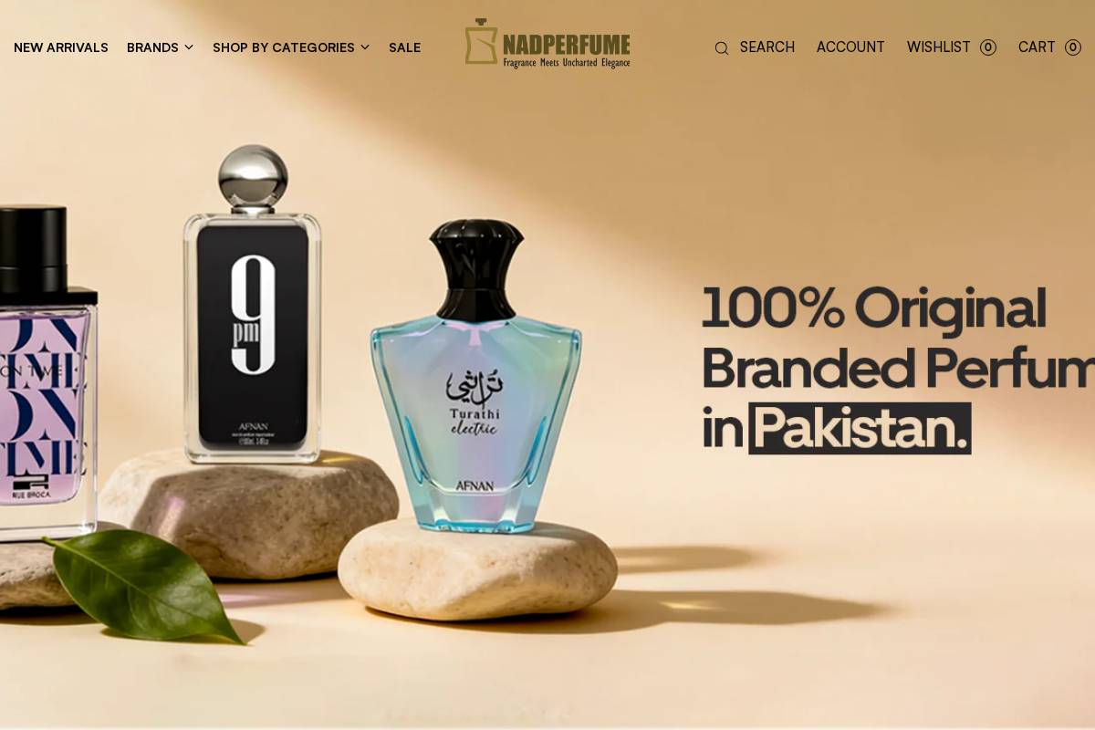 nadperfume.com homepage screenshot