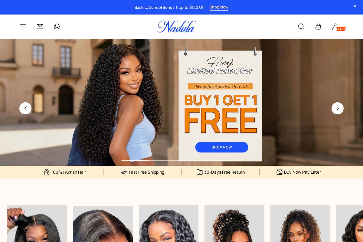 nadula.com homepage screenshot