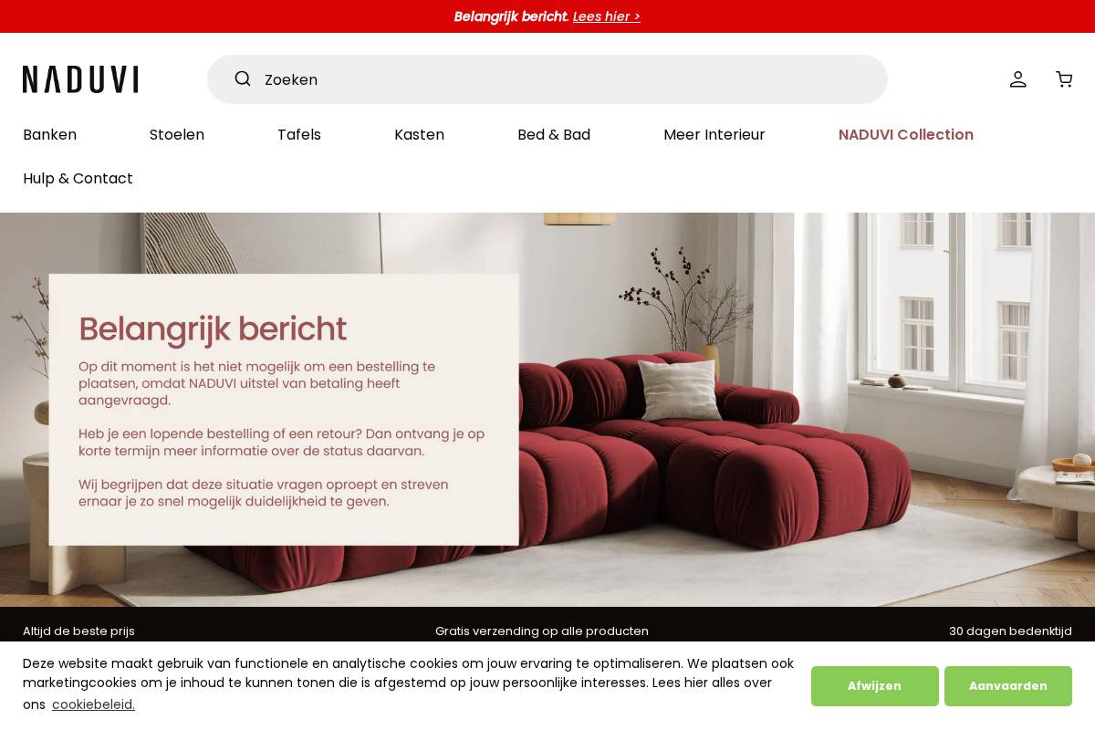 NADUVI homepage screenshot