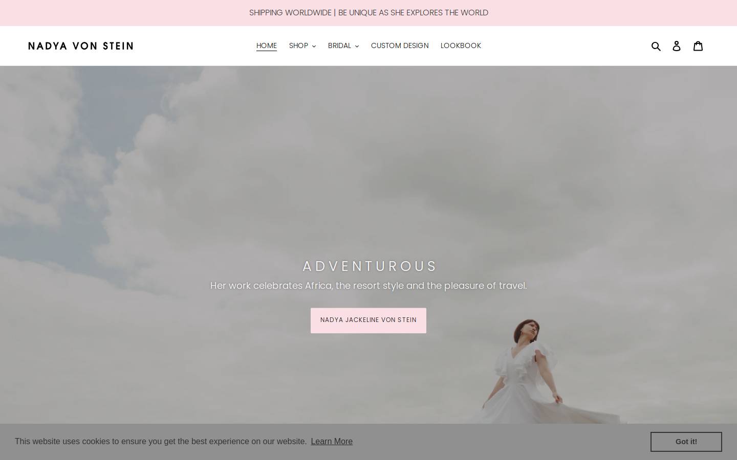 nadyavonstein.com homepage screenshot