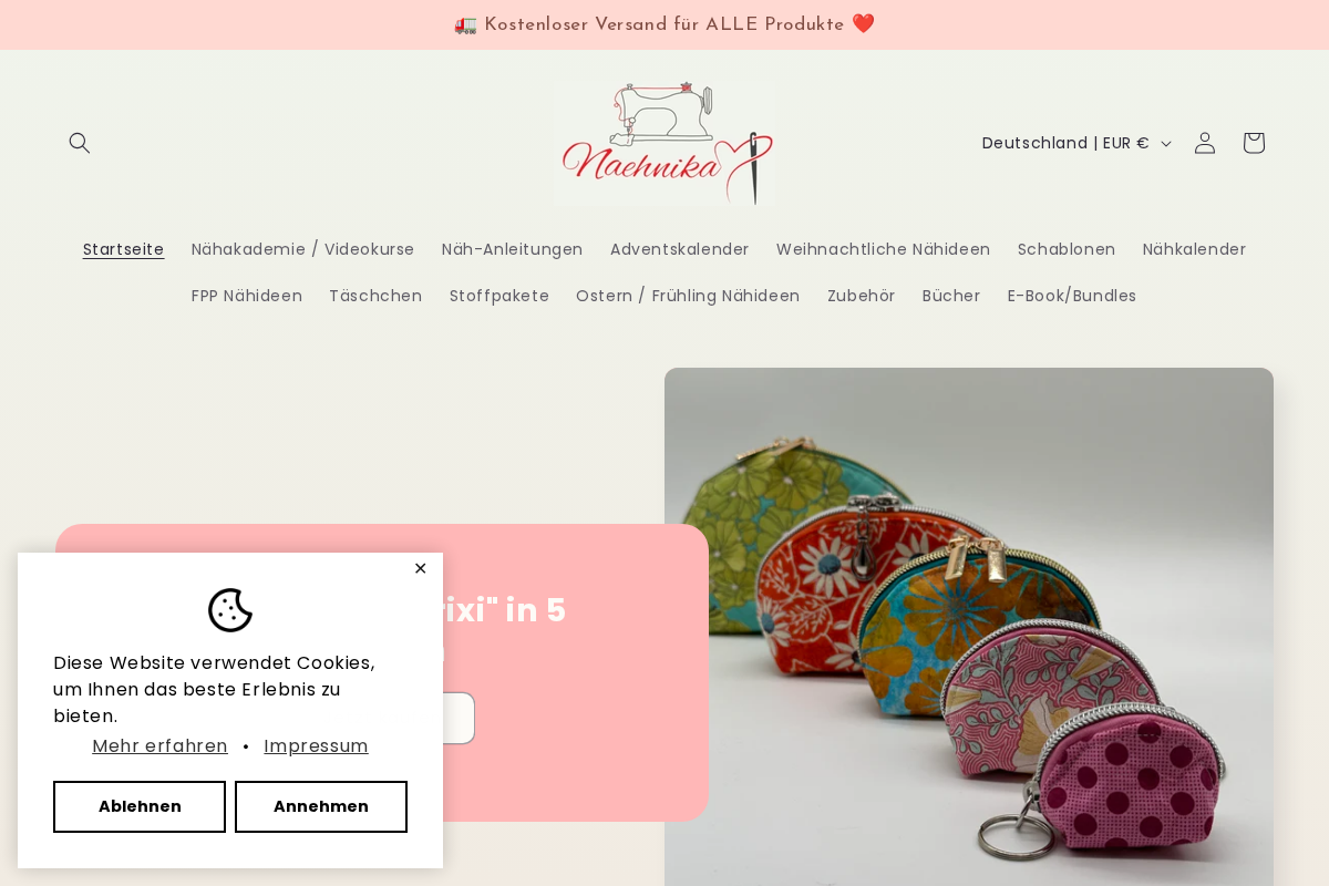 Nähnika homepage screenshot