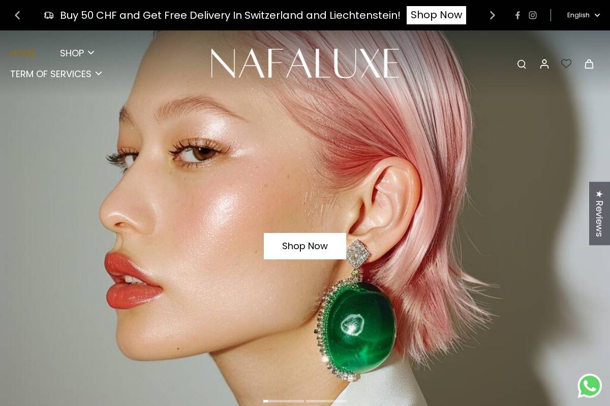 nafaluxe.ch homepage screenshot