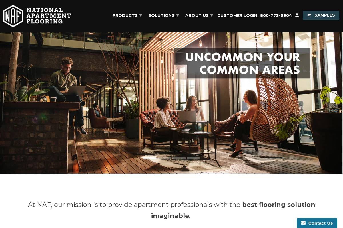 Naflooring homepage screenshot