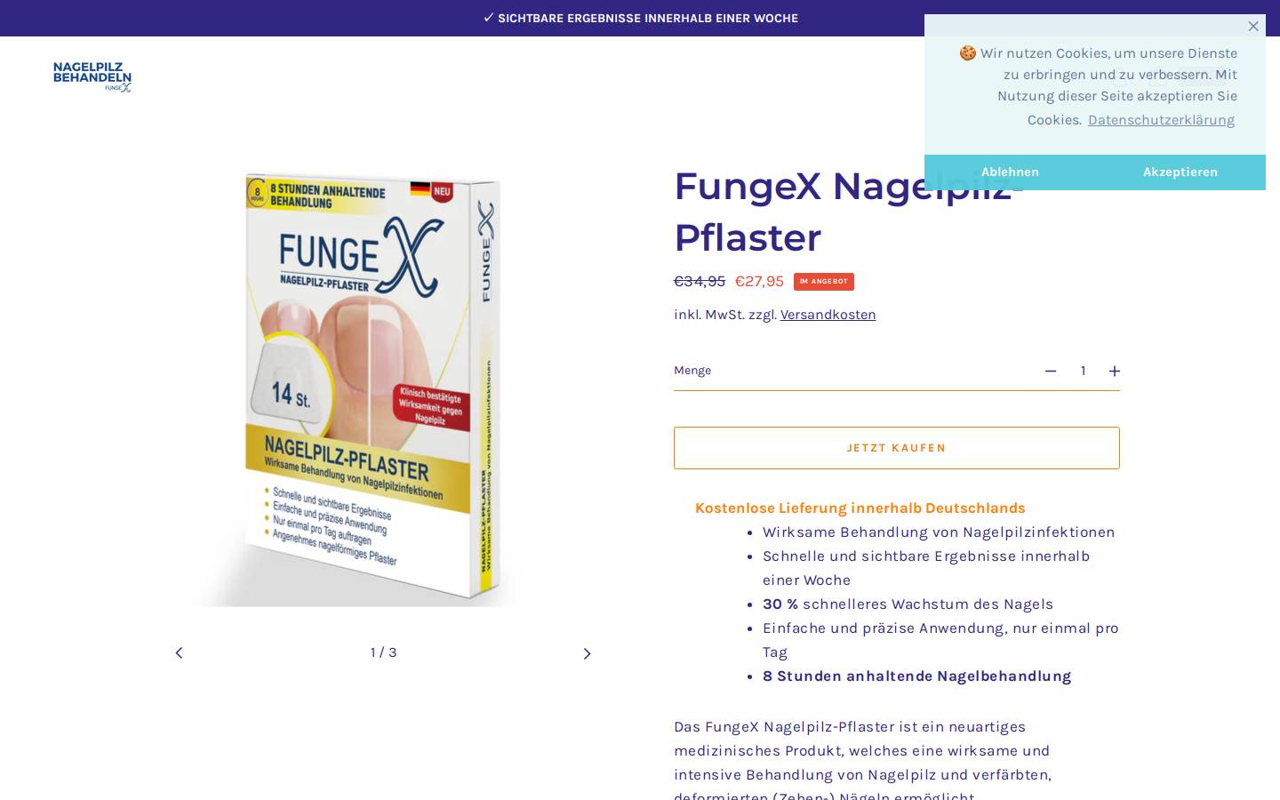 nagelpilz-behandeln.com homepage screenshot