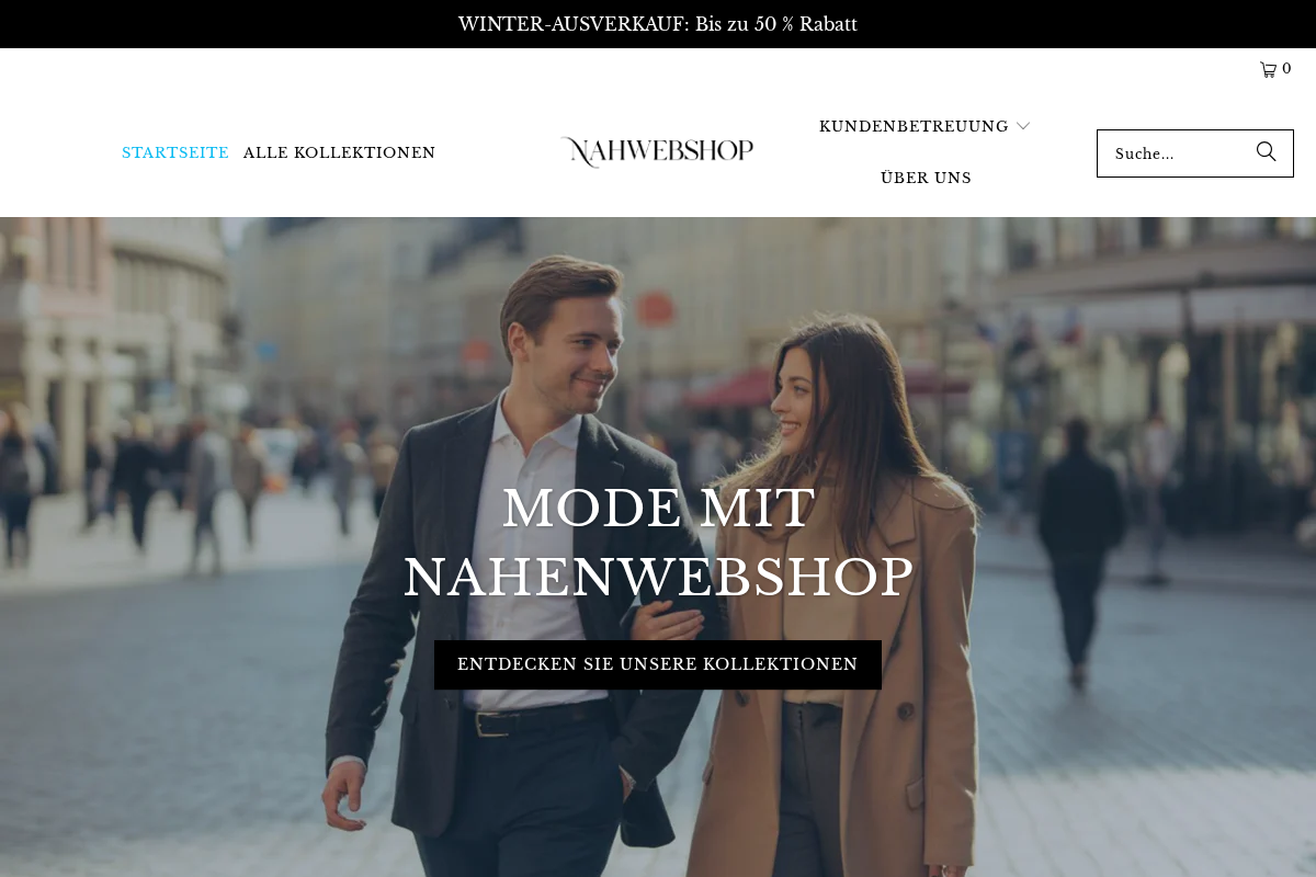 Nahenwebshop homepage screenshot