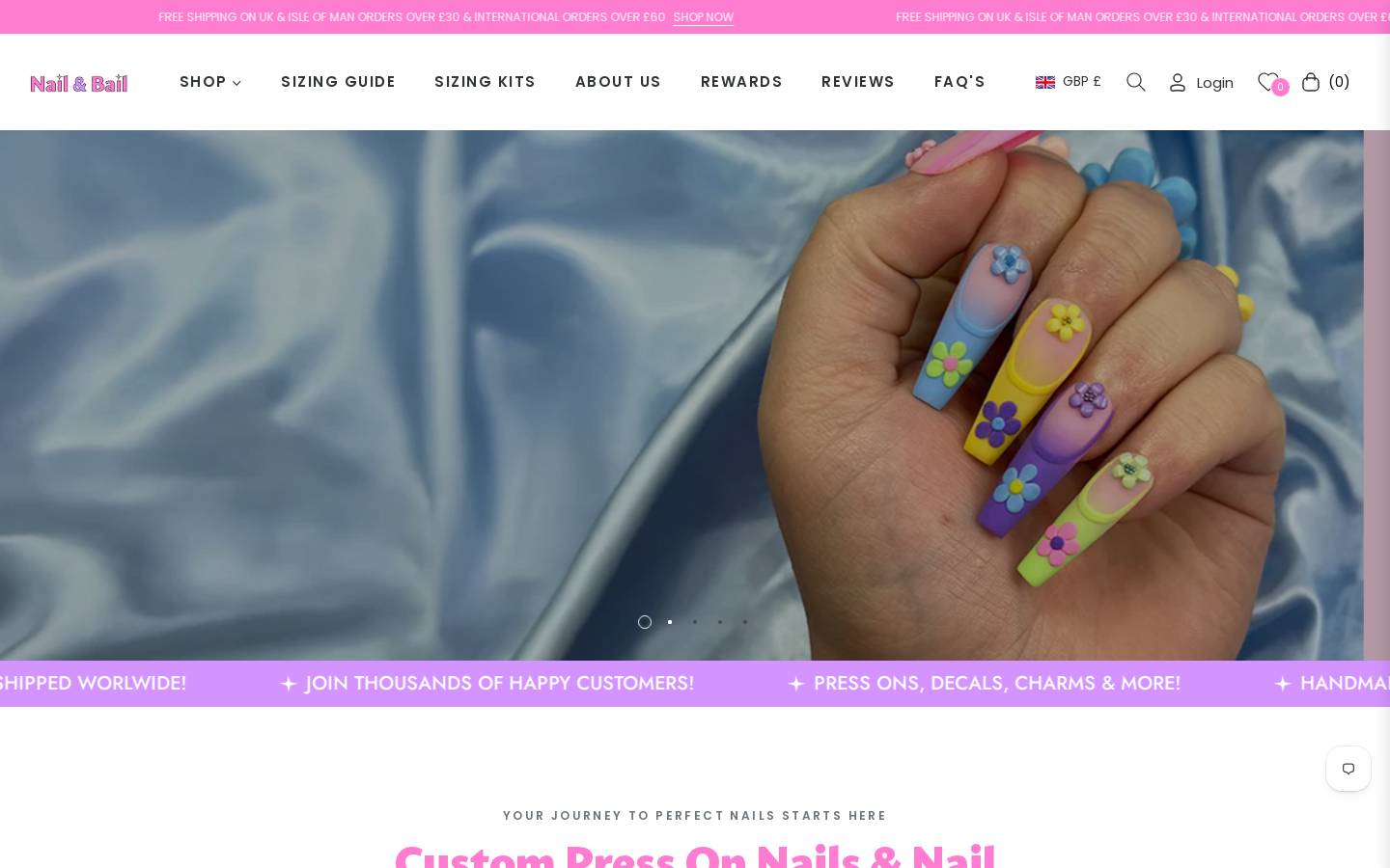 Nail & Bail homepage screenshot