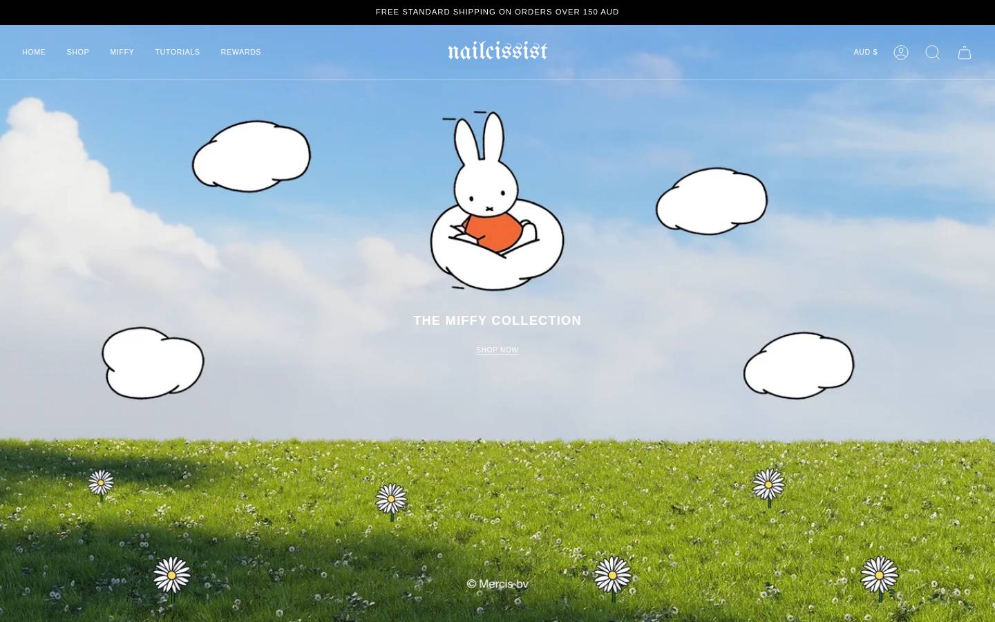 Nailcissist homepage screenshot