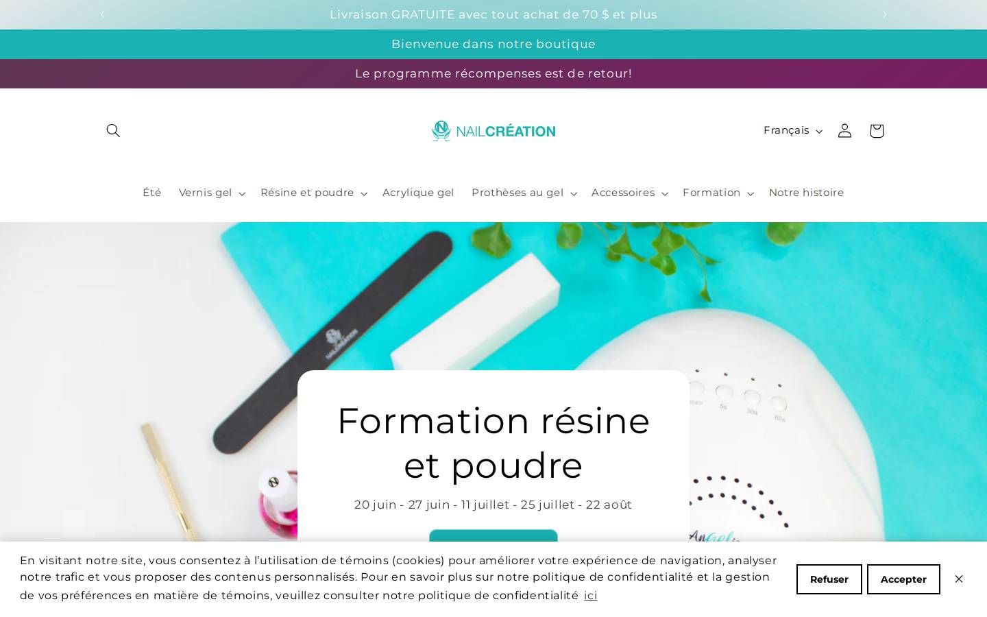 nailcreation.ca homepage screenshot
