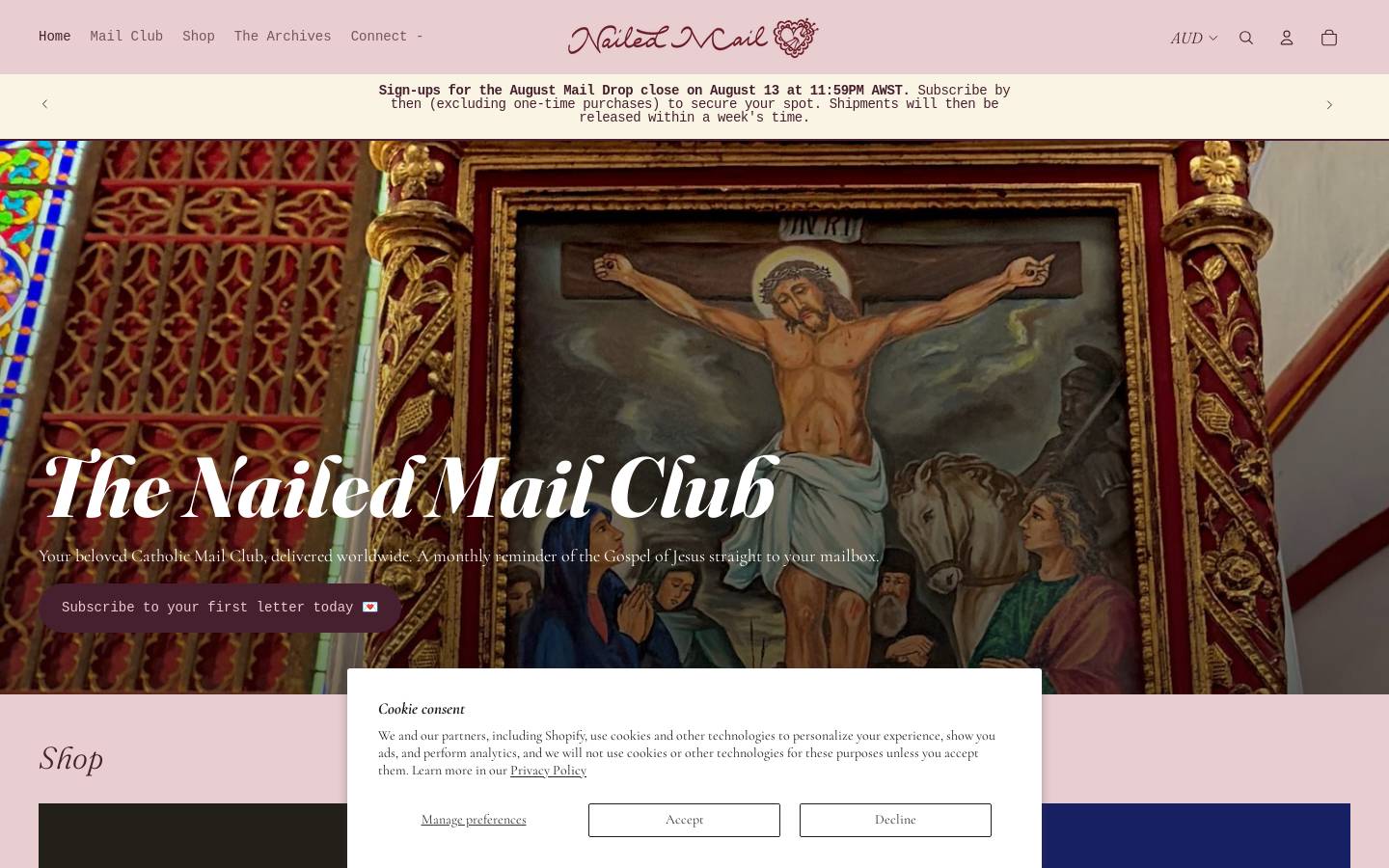 nailedmail.com homepage screenshot