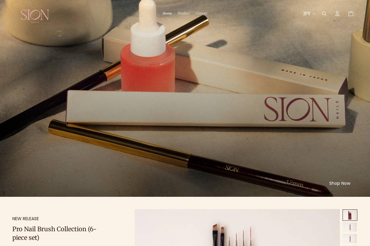 nailsbysion.com homepage screenshot