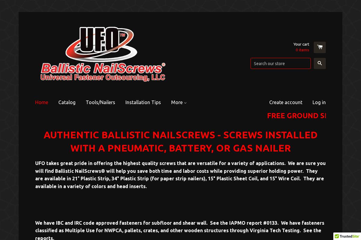 nailscrews.net homepage screenshot