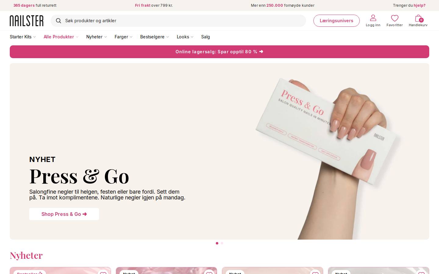 Nailster homepage screenshot