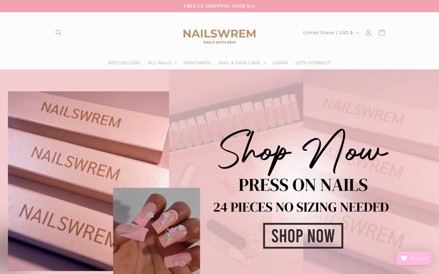 nailswrem.com homepage screenshot