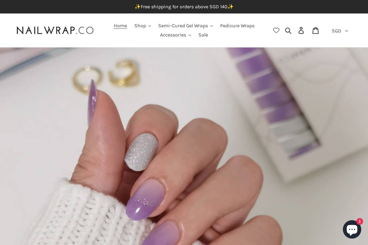 nailwrap.co homepage screenshot