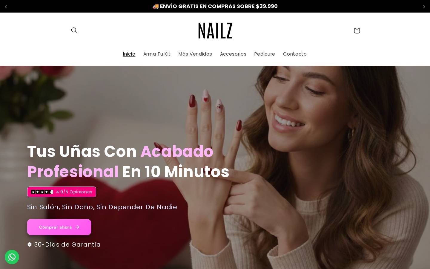 nailz.cl homepage screenshot