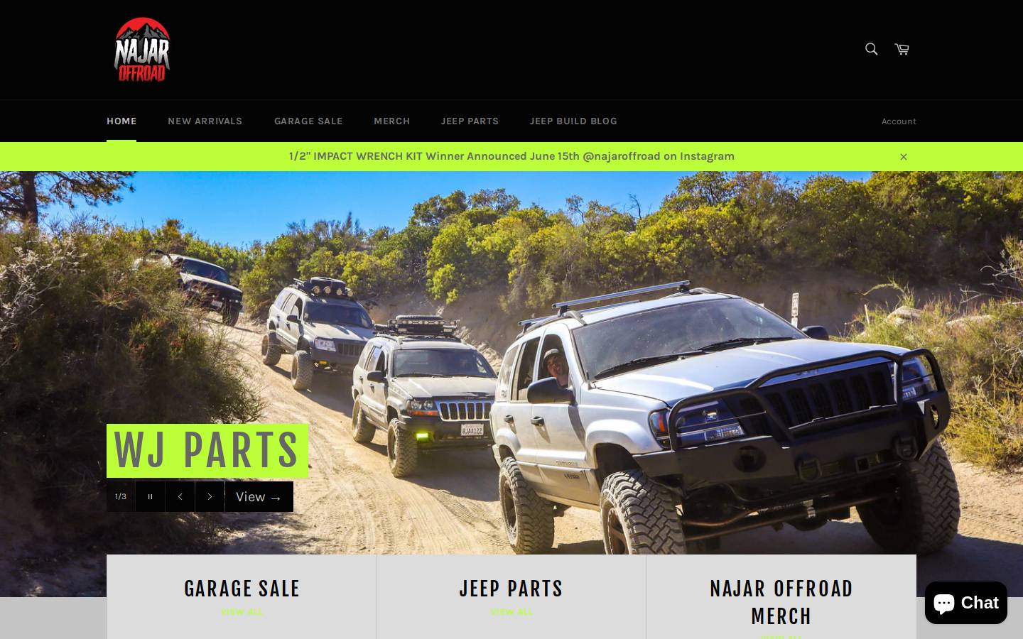 najaroffroad.com homepage screenshot
