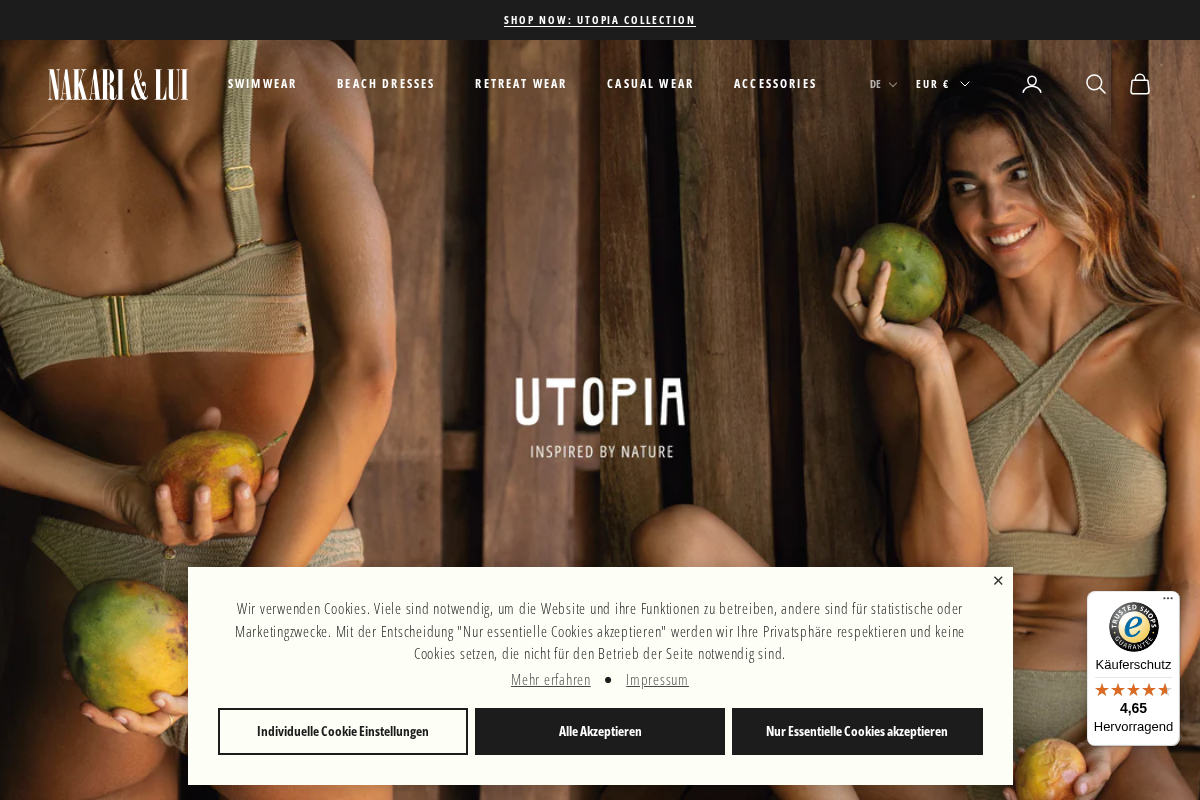 NAKARI & LUI homepage screenshot