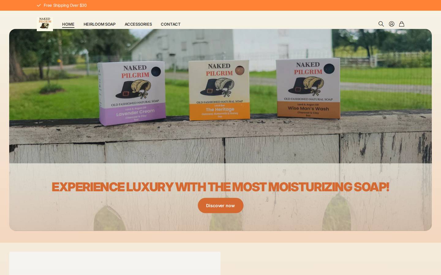 naked-pilgrim.com homepage screenshot