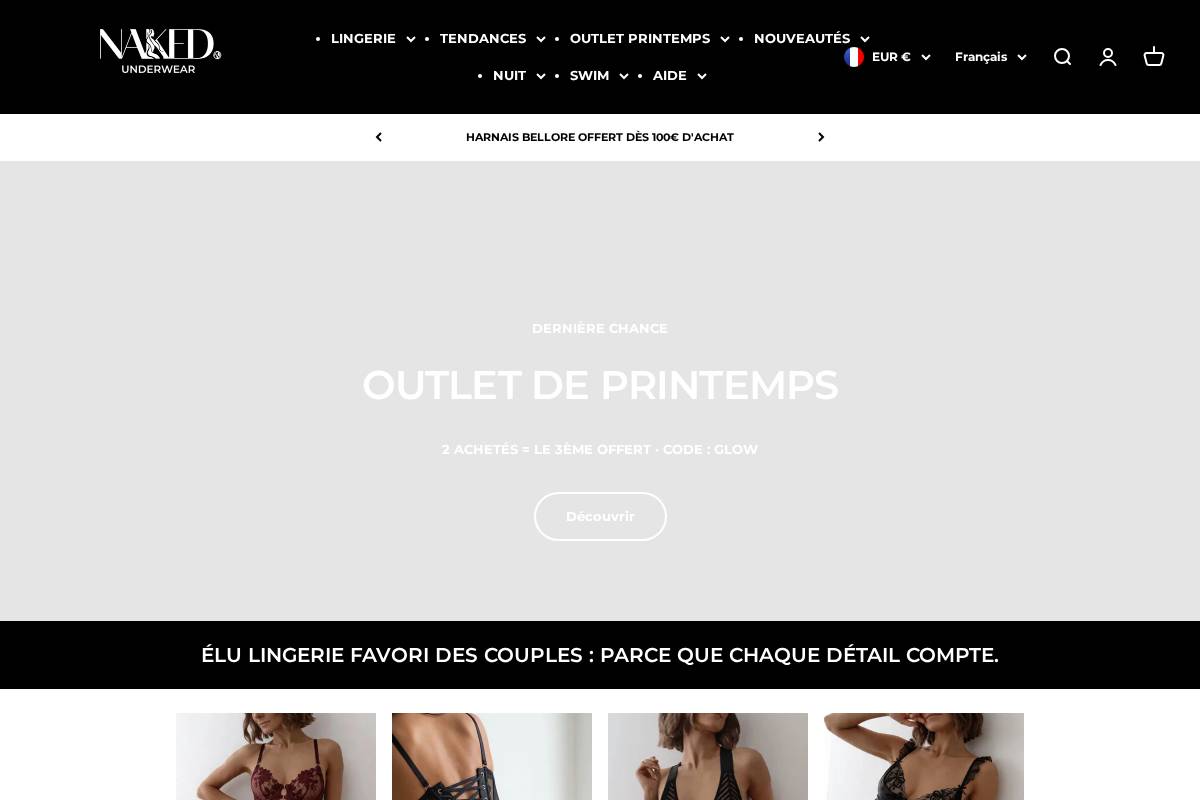 Naked Underwear homepage screenshot