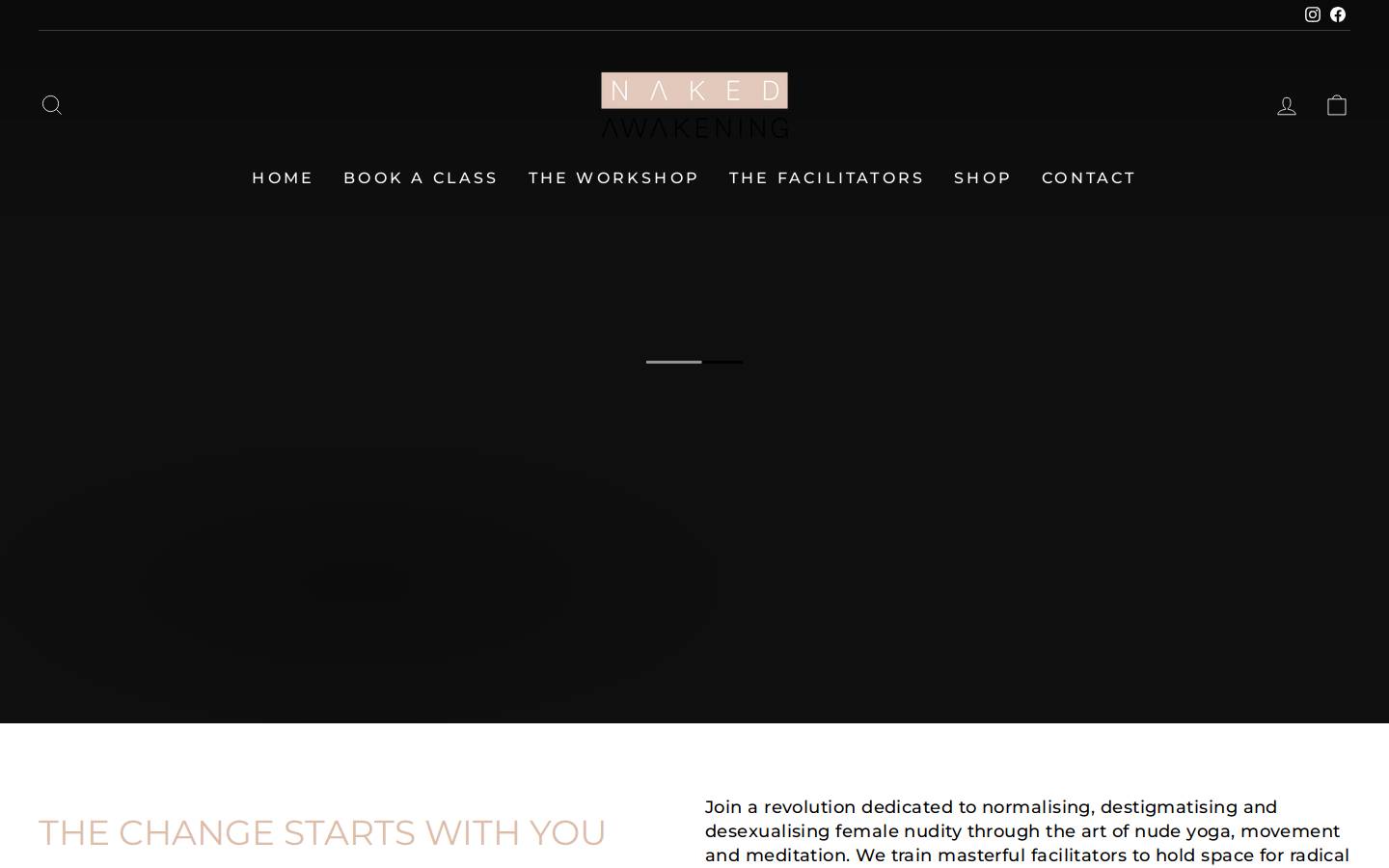 nakedawakening.com.au homepage screenshot
