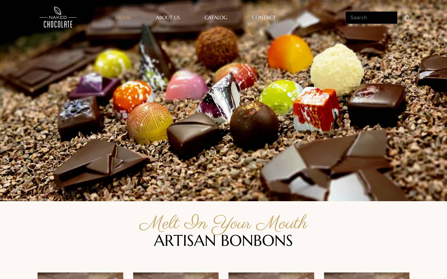 nakedchocolate.ca homepage screenshot