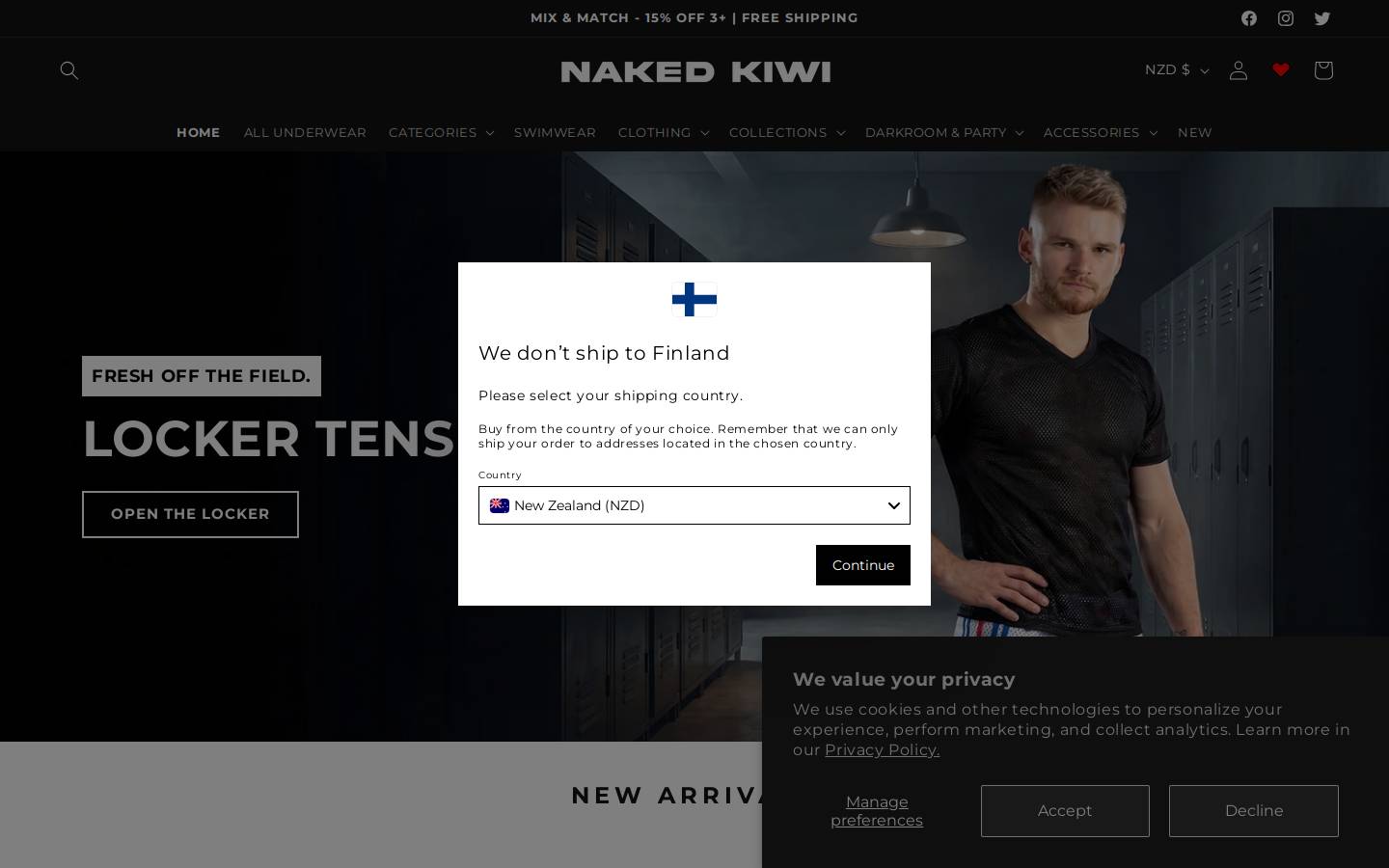 Naked Kiwi homepage screenshot