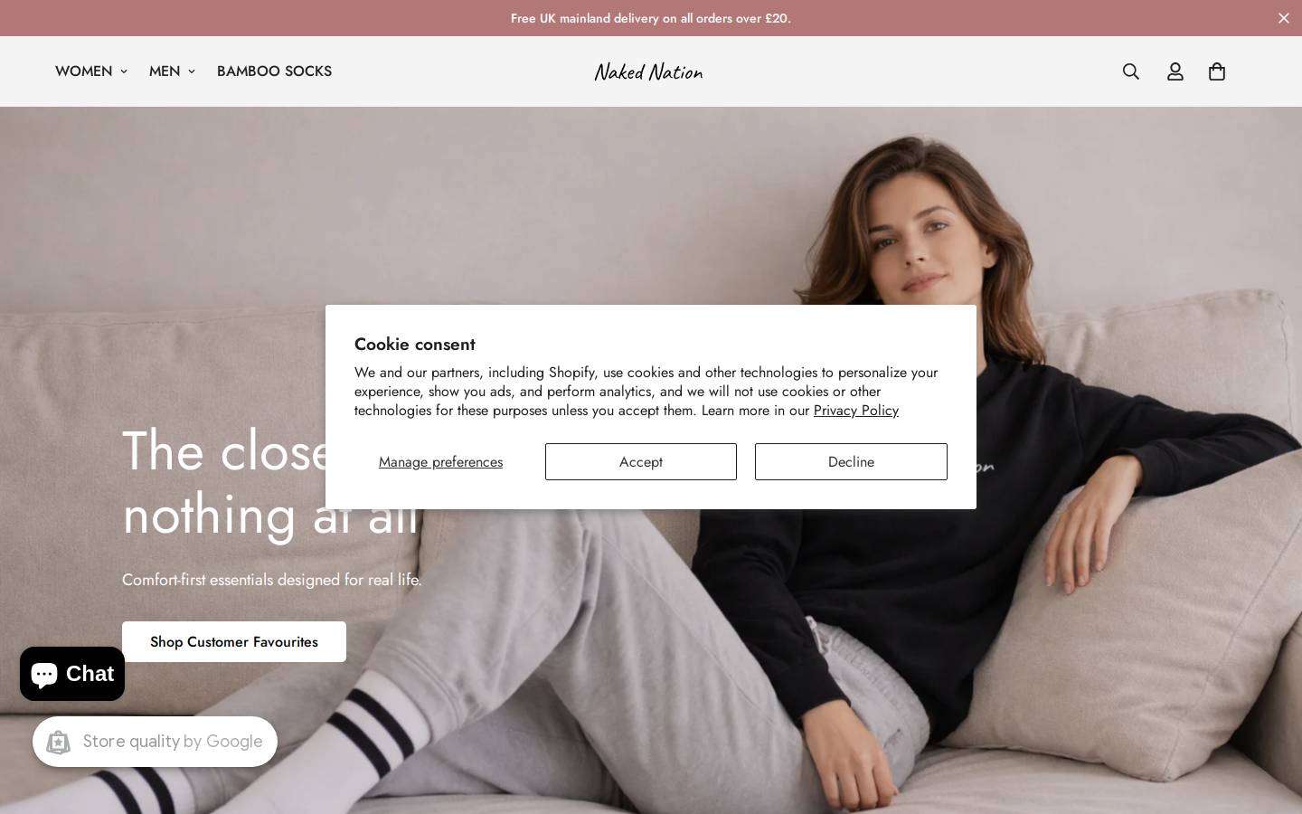 nakednation.store homepage screenshot