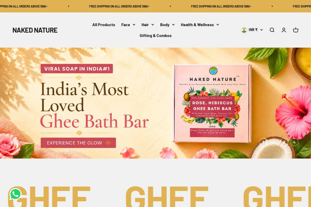 nakednature.in homepage screenshot