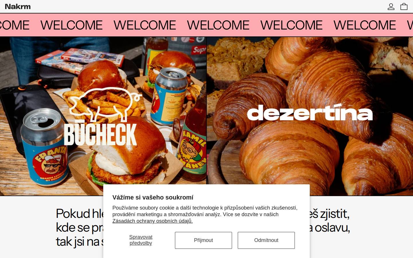 nakrm.cz homepage screenshot