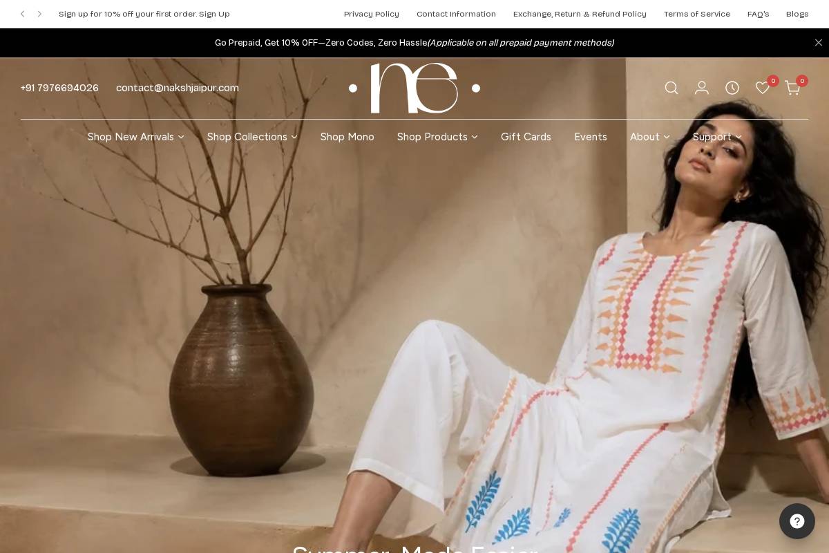 nakshjaipur.com homepage screenshot