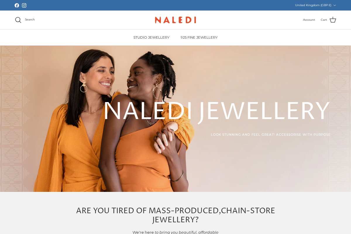 Naledi homepage screenshot