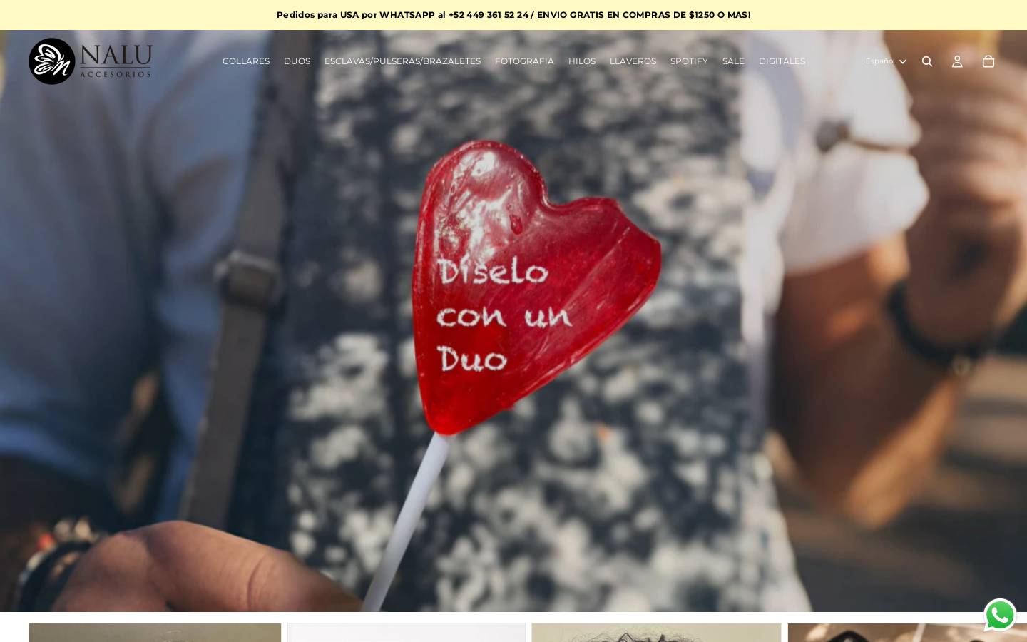 Naluaccesorios homepage screenshot