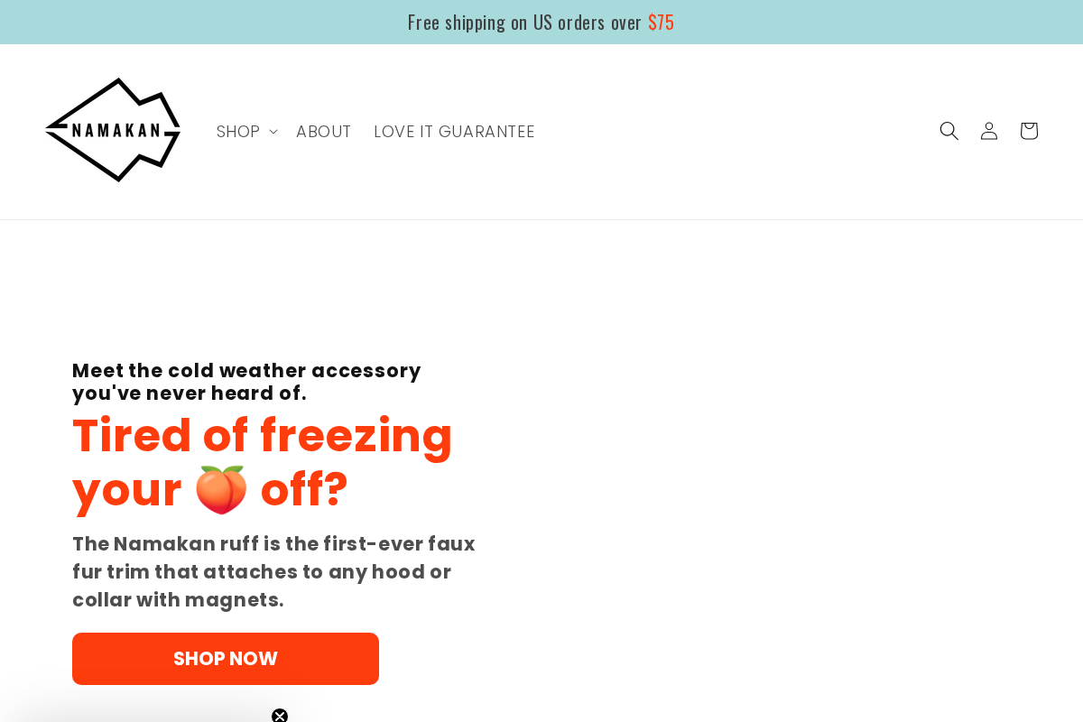 Namakangoods homepage screenshot