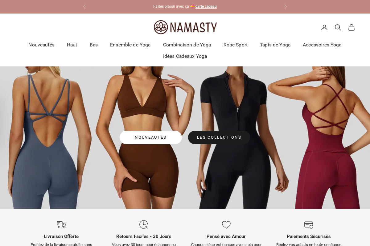Namasty homepage screenshot