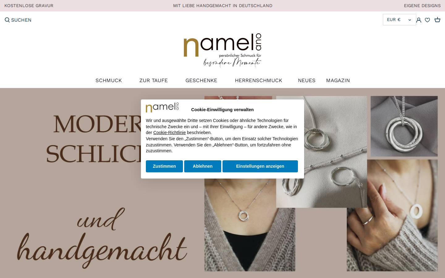 namelano.de homepage screenshot